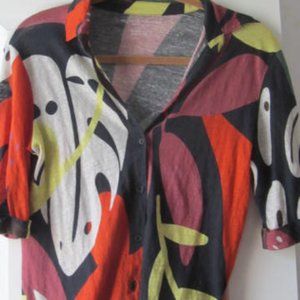 Beautiful Majestic Filature Linen Multicolored Shirt